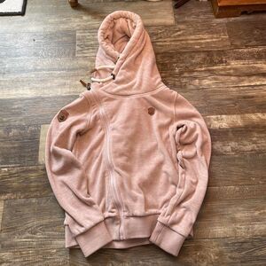 Naketano Women's Pink and Tan Hoodie